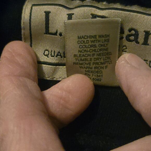 VTG LL Bean L Tall Sweatshirt Embroidered Logo Grunge 90's Peru - Picture 4 of 8